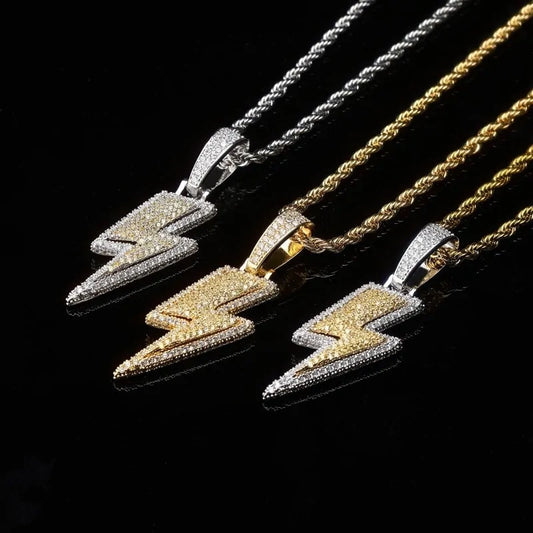 2020 Lightning Zircon Pendant Necklace for Men