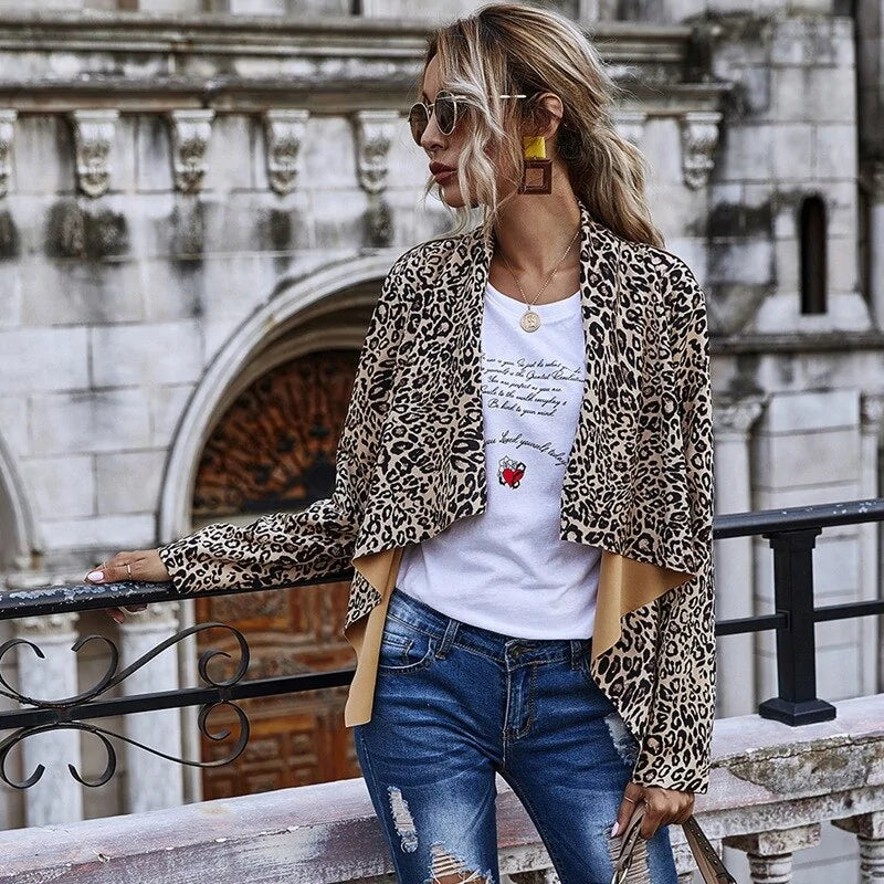 Leopard Print Jacket Women