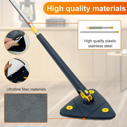 360° Rotatable Telescopic Triangle Mop