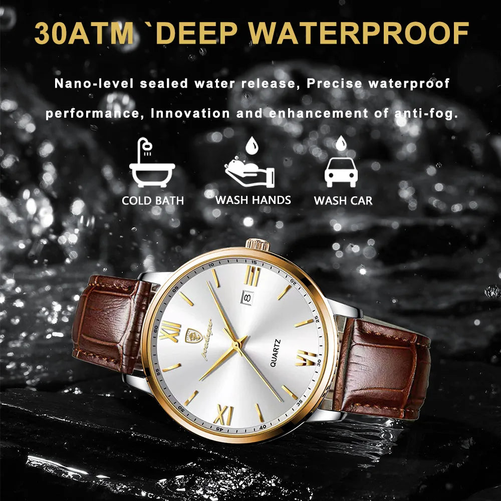 Leather Men Quartz Luxury Watches