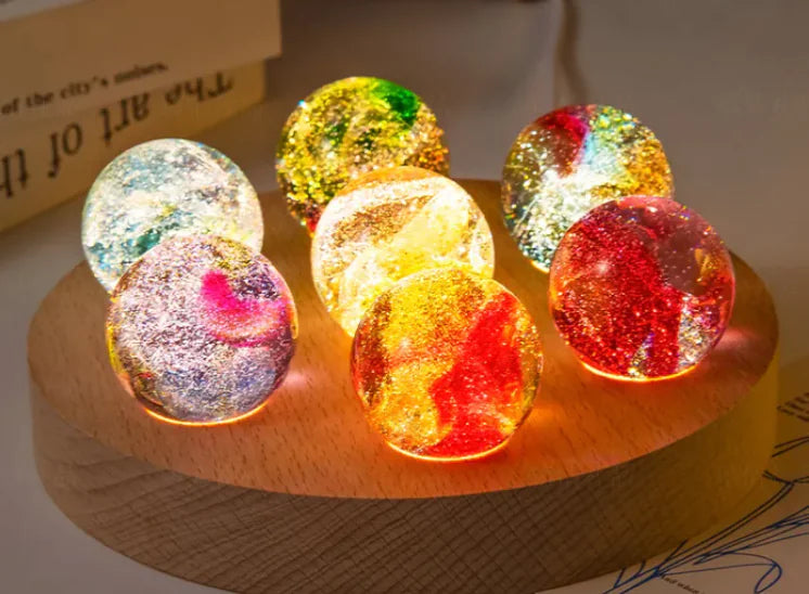 Creative Colored Glaze Luminous Crystal Ball