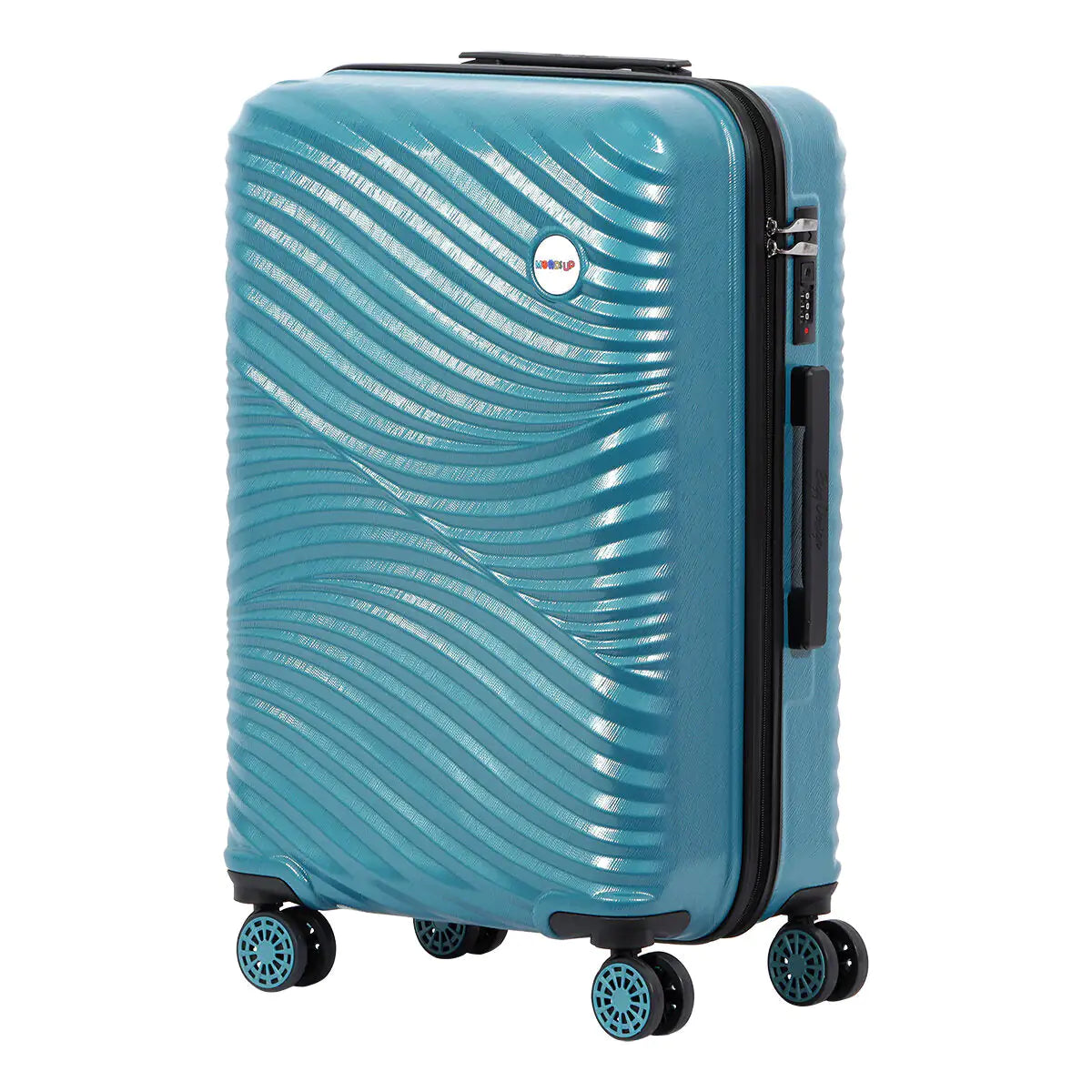 Biggdesign Moods Up Hard Luggage Sets With Spinner Wheels, Steel Blue, 3 Pcs.