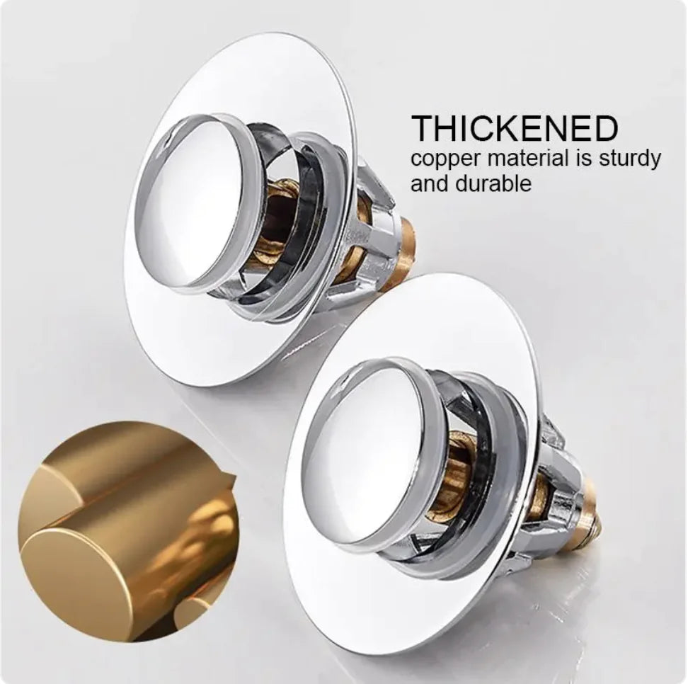 Stainless Steel Pop-Up Drain Filter with Hair Stopper