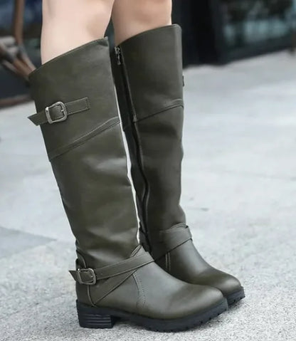 Side zipper middle boot