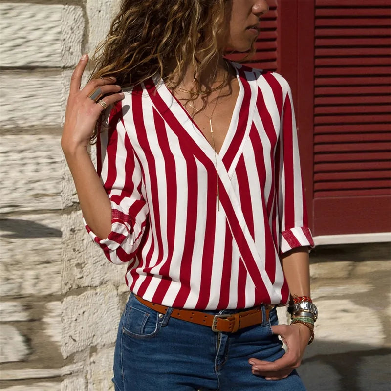 Striped Blouse For Women