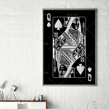 Abstract king Queen and Jack  Decoration Poster