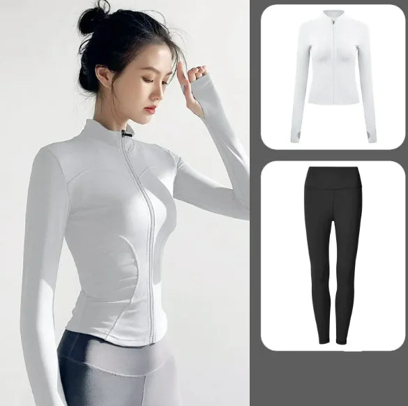 Women's Yoga Set - Autumn & Winter Speed Dry Long-Sleeve Jacket