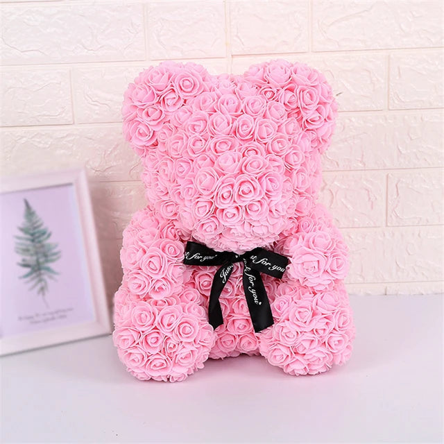 Rose Plush With Artificial Flowers