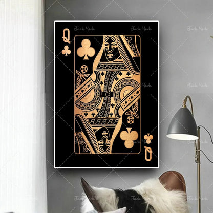 Abstract king Queen and Jack  Decoration Poster