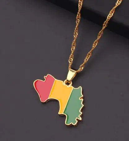 Necklace of Geographical Maps of the World