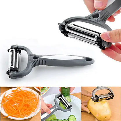 Quick Prep 3 in 1 Veggie Peeler, Slicer & Shredder