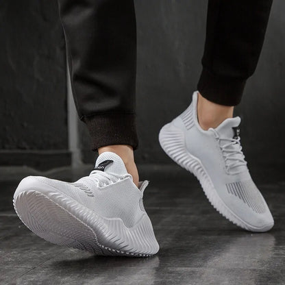 Breathable White Trendy Sneakers