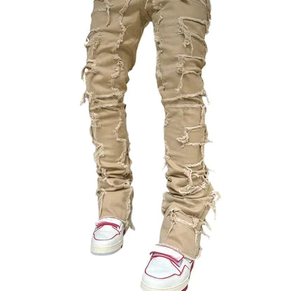 Ripped Pants Streetwear Fashion Clothes