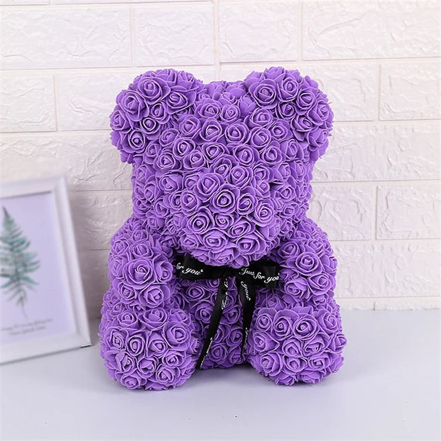 Rose Plush With Artificial Flowers