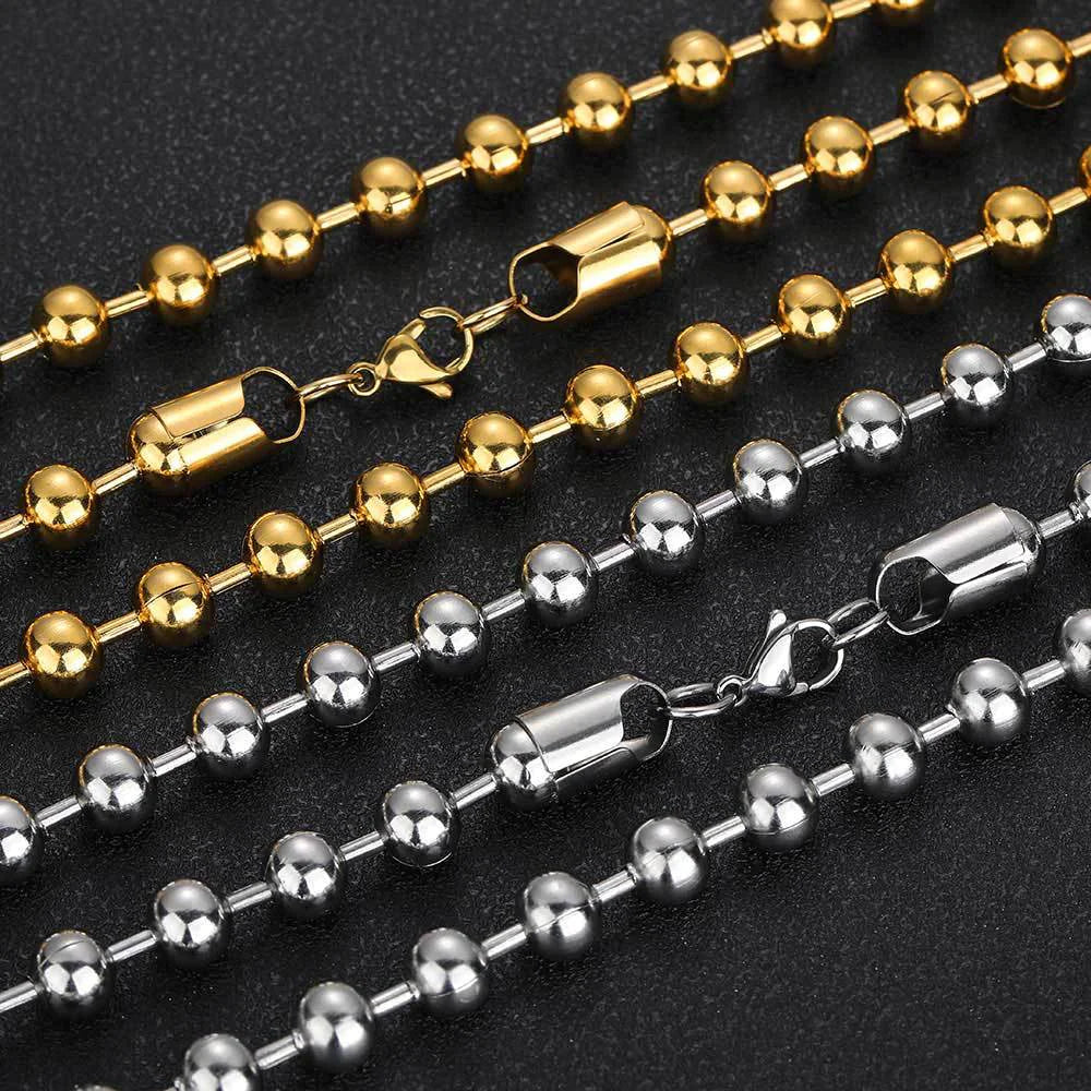 50cm Stainless Steel Bead Chain Necklace