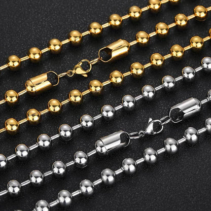 50cm Stainless Steel Bead Chain Necklace