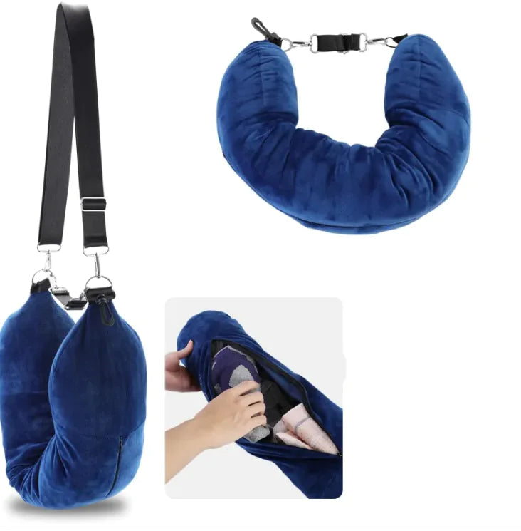 Travel Refillable Clothes Multifunctional U-shaped Pillow