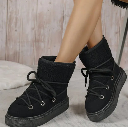 Cross Strap Snow Boots