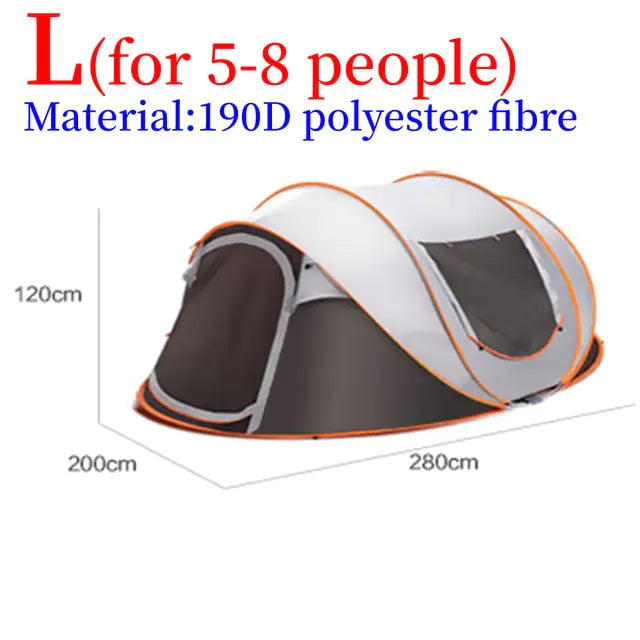 Outdoor Pop up Tent for 3-4 People or 5-8 People