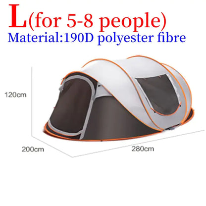 Outdoor Pop up Tent for 3-4 People or 5-8 People