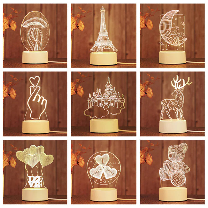 3D LED Night Light Lamp