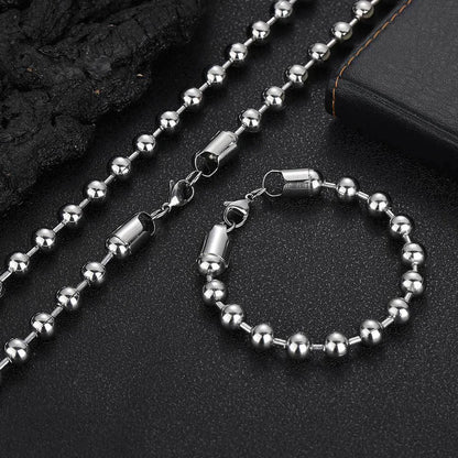 50cm Stainless Steel Bead Chain Necklace