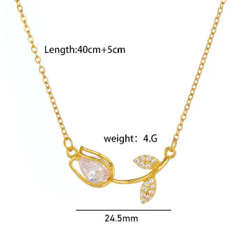 Tulip Flower Necklace For Women