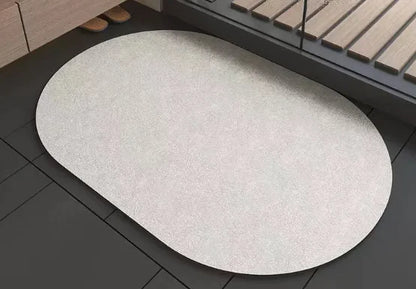 Solid Color Faux Leather Kitchen Mat