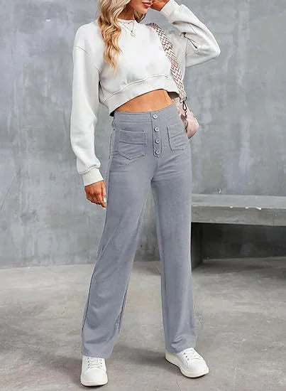 High Waist Wide Leg Baggy Trousers