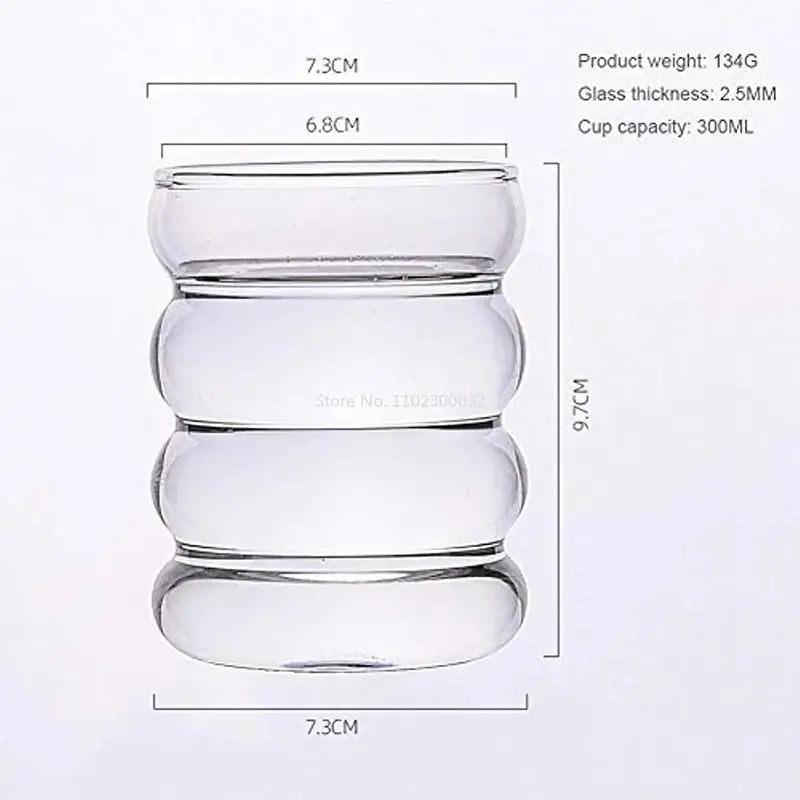 Wave-shaped Glass Cup Set