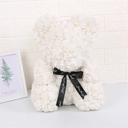 Rose Plush With Artificial Flowers