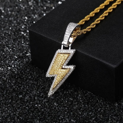 2020 Lightning Zircon Pendant Necklace for Men