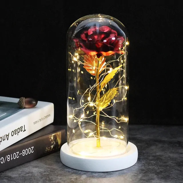 Enchanted Glass Rose Decoration