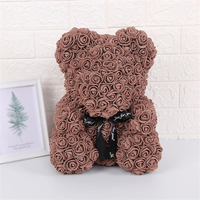 Rose Plush With Artificial Flowers