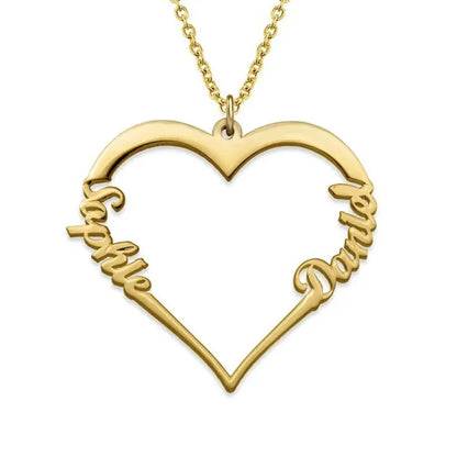 Stainless Steel Personalized Name Customized Heart Necklace