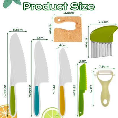 Cooking Cutter Set Wooden and Plastic Knives