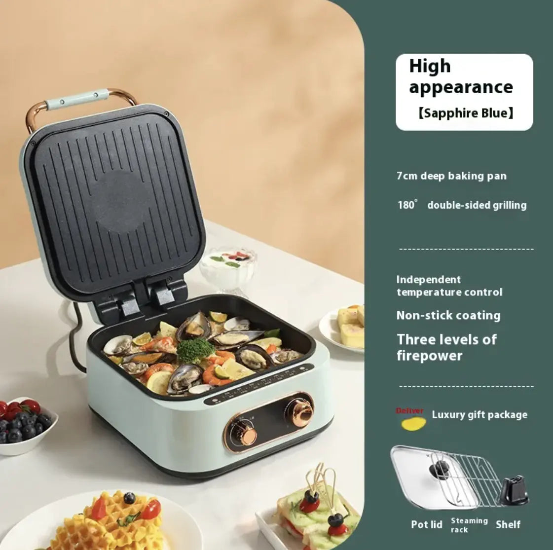 Double Side Heating Multi-function Pancake All-in-one Machine