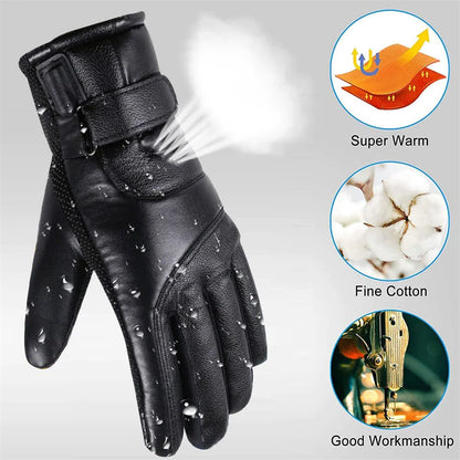 Electric USB Heated Gloves Winter Warming Thermal Ski Snow Hand Warm Windproof