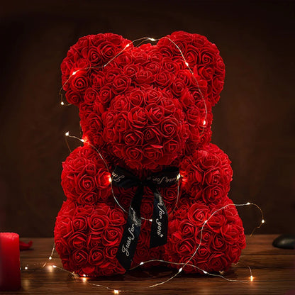 Rose Plush With Artificial Flowers