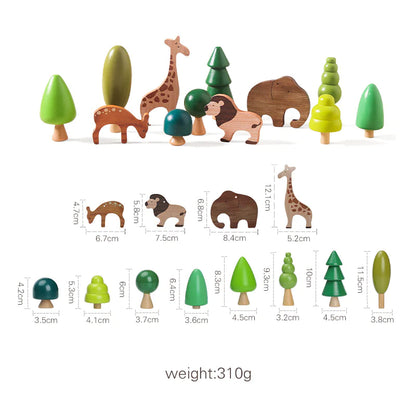 Montessori Wooden Animal Stacking Balance Toy