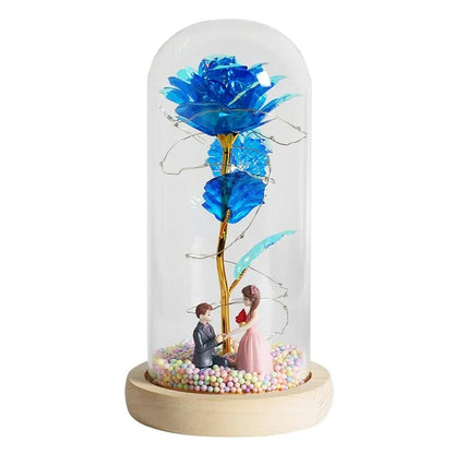 Enchanted Glass Rose Decoration