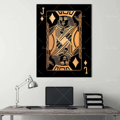 Abstract king Queen and Jack  Decoration Poster