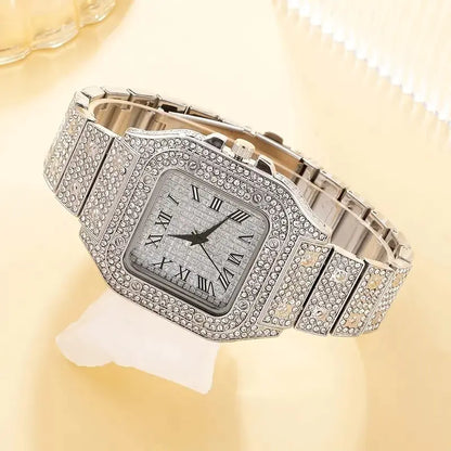 2Pcs Set Diamond Women Watches