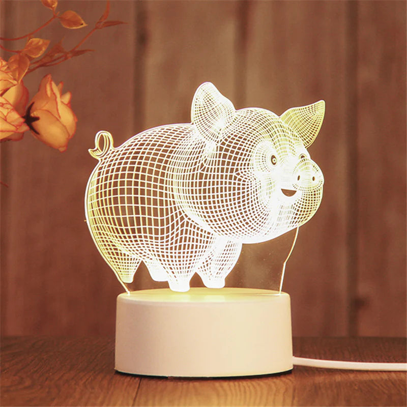 3D LED Night Light Lamp