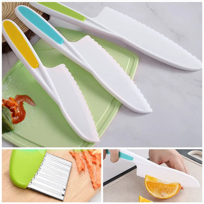 Cooking Cutter Set Wooden and Plastic Knives