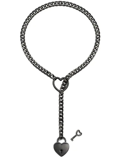 Heart Shaped Lock Core With Key Necklace