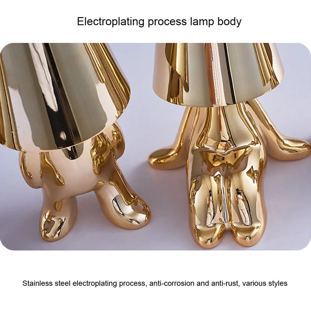 Golden Man LED Touch Lamp