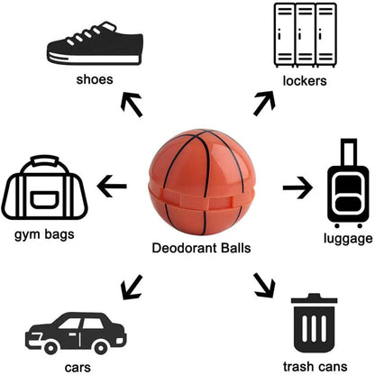 Sneaker Deodorizer Balls, Shoe Deodorant Balls for Sneakers,Gym Bags and Lockers Odor Eliminators Ball 6 Pack Fresh Sport