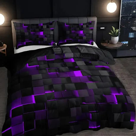 Abstract Grid Series Quilt Cover Digital Printing Bedding 2 Piece Set & 3 Piece Sets