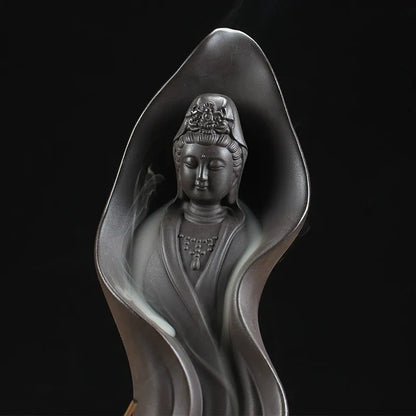 Ceramic Guanyin Buddhist Decoration Incense Burner